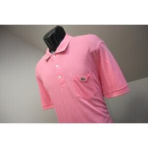 Lacoste Live Alligator Golf Polo Pink Short Sleeve Mens Size Eur 6 US Sz Large